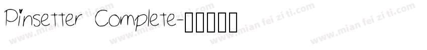 Pinsetter Complete字体转换